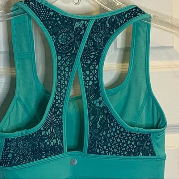Lululemon Run With The Sun Bra Size 6 Bali Breeze - Picture 7 of 11